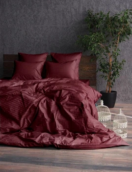 Постельное белье Stripe LUX BORDO 1/1см (Полуторный)