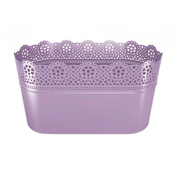 Горшок для цветов Prosperplast LACE Н-15.5 см лаванда (78979-2635)