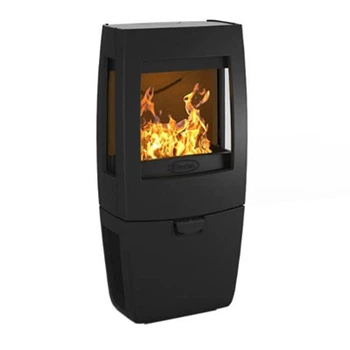 Печь Dovre SENSE 203 на 3-стекла, снизу с боксом на дрова