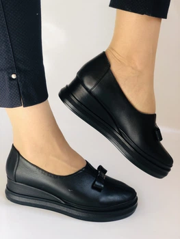 Женские туфли Evromoda 37 Черные 2241