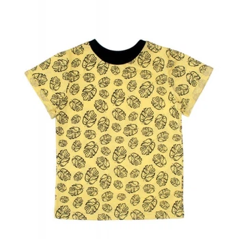 Футболка желтая Листья MISHKA 1451 Размер 98