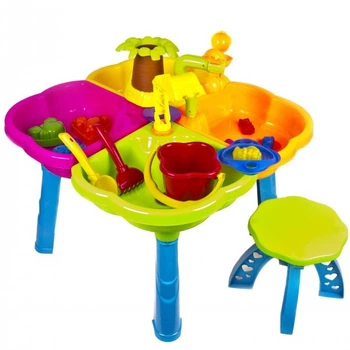 Столик и стульчик Kinderway для игры с песком (stol-01)