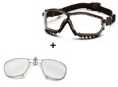 Баллистические очки с диоптрической вставкой Pyramex V2G прозрачные