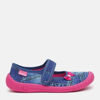 Дитячі текстильні капці для дівчинки Vi-GGa-Mi Justyna Jeans 26 Денім/Амарант (5903427402011)