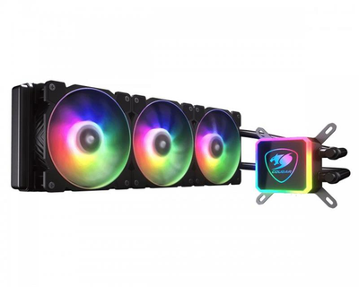 Система водяного охлаждения Cougar Aqua 360 ARGB, Intel:775/1150/1151/1155/1156/1200/1366/2011/2066, AMD:AM4/FM2/FM1/AM3+/AM3/AM2+/AM2, 394х120х27мм, 4-pin
