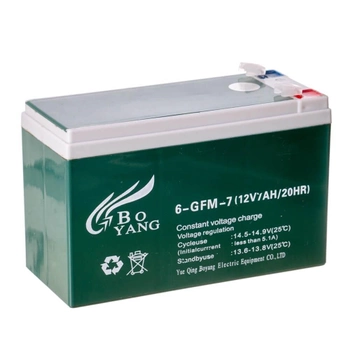 Аккумуляторная Батарея Bo Yang 12V 7AH Зеленая (А89)