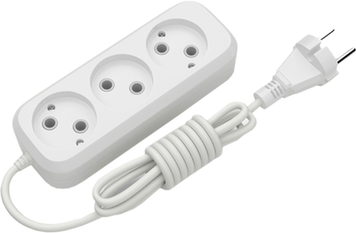 Сетевой удлинитель Electrum EL ABS SB-3 без заземления 3 розетки 1.5 м (C-ES-1785)
