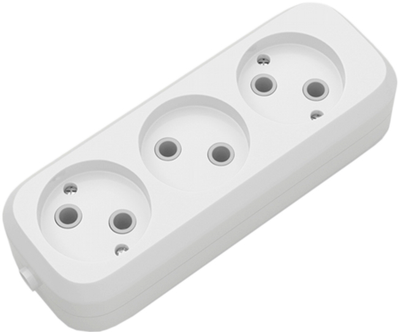 Мережевий блок Electrum EL ABS SM-3 3 розетки (C-SM-1776)