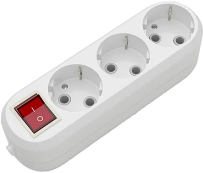 Мережевий блок Electrum EL ABS SM-3ES із заземленням 3 розетки (C-SM-1779)