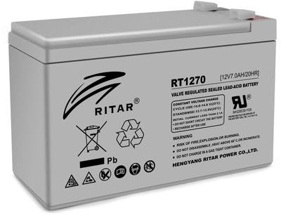 Аккумуляторная батарея AGM RITAR 12V 7.0Ah (RT1270)