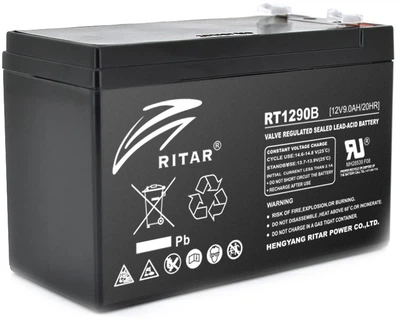 Акумуляторна батарея AGM RITAR 12 V 9.0 Ah (RT1290B)