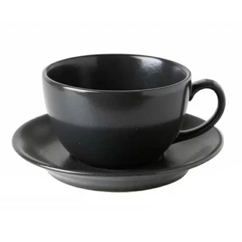 Чашка чайная с блюдцем Porland 0.32 л (Black)