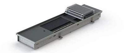 Внутрипольный конвектор с вентилятором Heatmann Line Fan 90х1000х250 мм