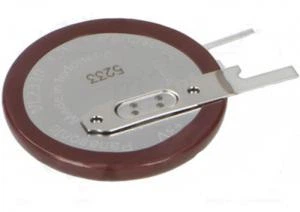 Аккумулятор дисковый литиевый Panasonic VL2330-VCN с выводами 1x1 вертикально, 3V, 50mAh