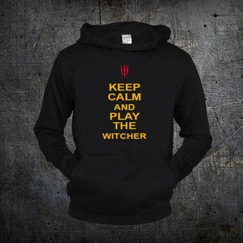 Худи Fruit of the Loom Успокойся и Играй в Ведьмака Keep Calm The Witcher Черный M (9903)
