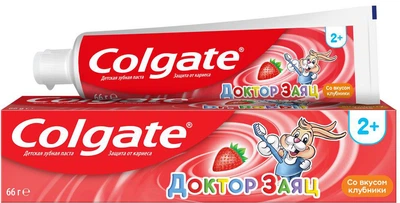 Дитяча зубна паста Colgate Доктор Заєць зі смаком полуниці 50 мл (4606144005374)