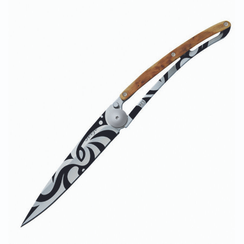 Нож Deejo Tattoo Wood 37g, Juniper, Tribal 1CB020