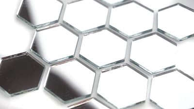 Дзеркальна мозаїка Шестикутник 2,54 см Zt1inch hex 100 шт