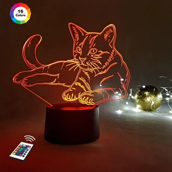 3D нічник "Кішечка 3" 3DTOYSLAMP