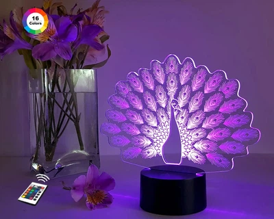 Дитячий нічник - світильник "Павич" 3DTOYSLAMP