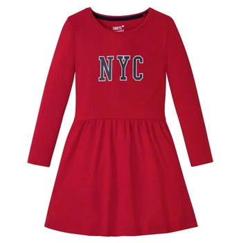 Платье хлопковое с принтом для девочки Pepperts LYCRA® 343041 158-164 см (12-14 years) Красный