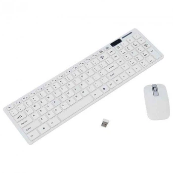 Ультратонка клавіатура + оптична миша UKC WIRELESS K06 бездротова біла (2230 KEY K06 7753)