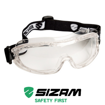 Окуляри захисні закритого типу з непрямою вентиляцією 2820 Sizam Soft Vision прозорі 35056