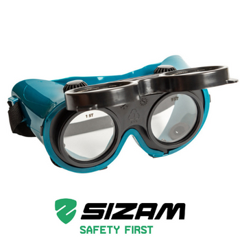 Окуляри захисні для зварника з відкидними лінзами і непрямою вентиляцією 2780-01 Sizam Vulcan Vision сині 35023