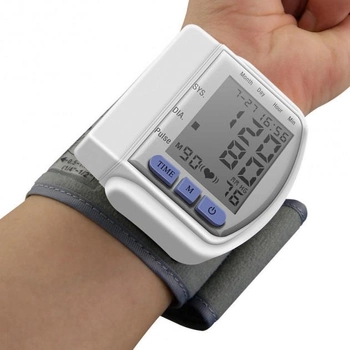 Тонометр цифровой автоматический на запястье Blood Pressure Monitor CK-102S Аппарат для измерения давления и пульса