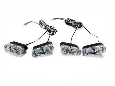 Стробоскоп светодиодный 12V DRL 50*25*13мм 4*2LED Red/Blue с пультом 9202R/B