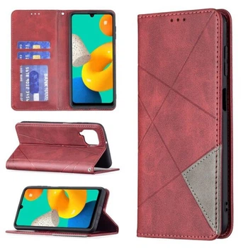 Чехол-книжка с кармашками UniCase Geometric Pattern для Samsung Galaxy M32 (M325) - Red