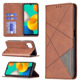 Чохол-книжка з кишеньками UniCase Geometric Pattern для Samsung Galaxy M32 (M325) - Coffee