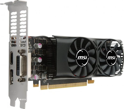 MSI PCI-Ex GeForce GTX 1050 Ti 4GT Low Profile 4GB GDDR5 (128bit) (1290/7008) (DVI, HDMI, DisplayPort) (GTX 1050 TI 4GT LP)