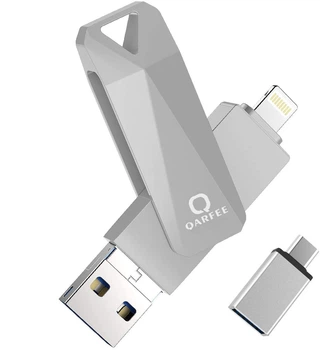 Флеш память QARFEE 4 in 1 USB 64 GB USB 3.0/Micro USB/Type-C/Lightning