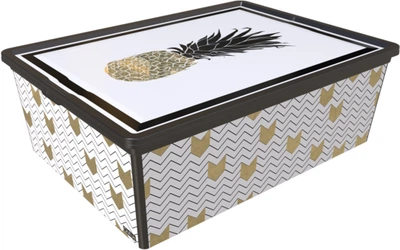 Контейнер для зберігання з кришкою Qutu Trend Box Pineapple Life 25 л (TREND BOX з/кр. PINEAPPLE LIFE 25 л)