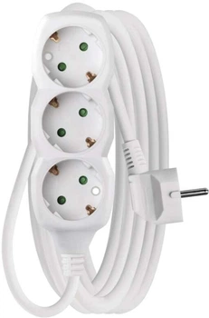 Мережевий подовжувач Emos P0325R 3 розетки 5 м White