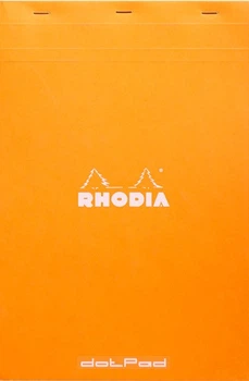 Блокнот Rhodia DotPad №19 A4+ помаранчевий в крапку