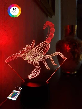3D світильник нічник "Скорпіон" 3DTOYSLAMP