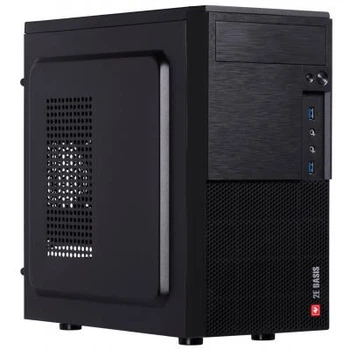 Корпус 2e Basis, Black, без бп, Mini Tower, для Micro atx / mini-ITX, 1хUSB 3.0, 2хUSB 2.0, 188x361x360 мм, 2.31 кг (2e-rd860-3u)