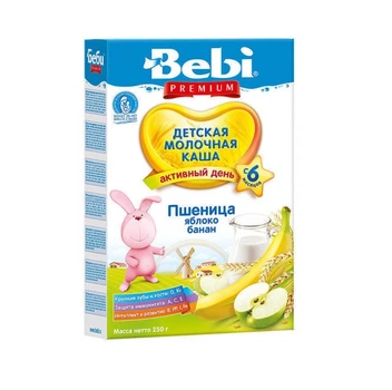 Каша Bebi Premium молочна пшенична яблуко банан (bc-345180)