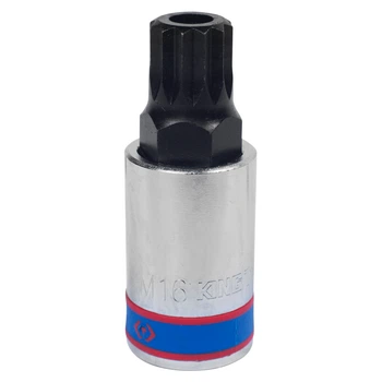 Бита SPLINE с головкой 1/2" М16 с отверстием.