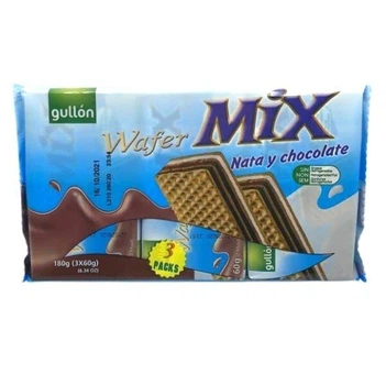 Вафлі Gullon Wafer MIX Nata-Chocolate 180 г (0604)