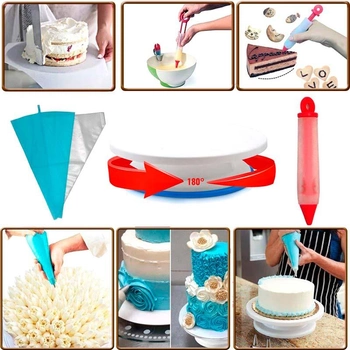 Набор для декора тортов кексов Cake Decorator, кондитерские инструменты, 106шт и подставка (116701)