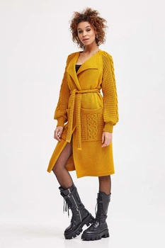 Fashions • Кардиган женский вязаный Жанна Fashions 44-50 горчица (4248-гу)