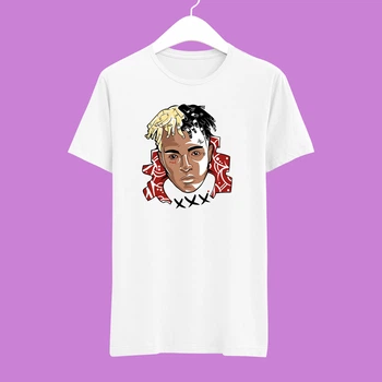 Мужская футболка с принтом "XXXTentacion" (рисованный ХХХ) Push IT L, Белый