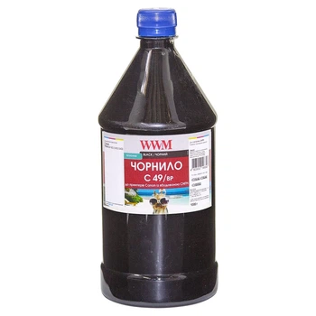 Чернила для Canon PIXMA G3430 WWM C49 Black 1000г C49/BP-4
