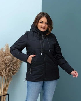 Куртка женская демисезонная с капюшоном MODA 00103 3XL (54) Черный (M -00103 /2 E)