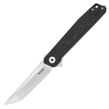 Перочинный нож с прямой рукояткой карбон Ruike P127-CB