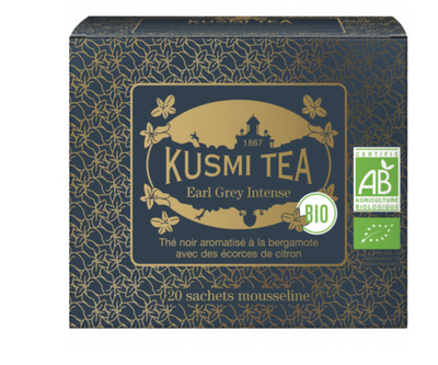 Черный чай органический Kusmi Tea Earl Grey Intense в пакетиках 20 шт