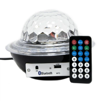 Музыкальный диско шар Ufo crystal magic ball Черный, светомузыкальный led шар с блютузом и пультом (1008504-Black)